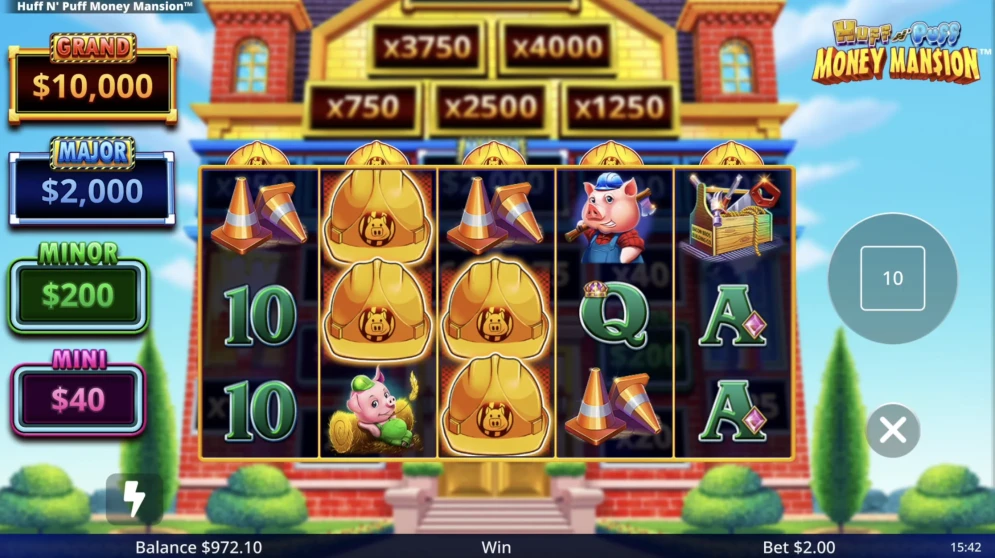 Huff N' Puff Money Mansion Slot
