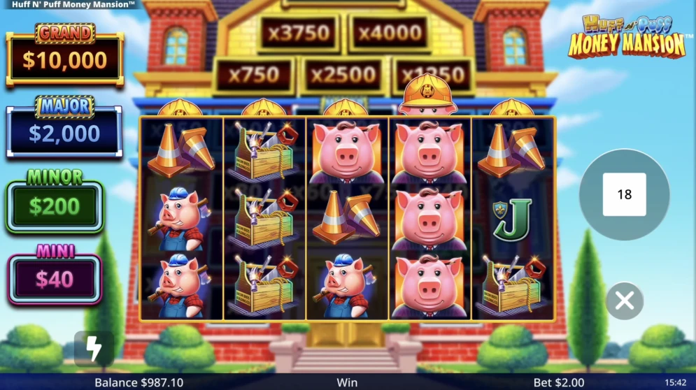 Huff N' Puff Money Mansion Slot